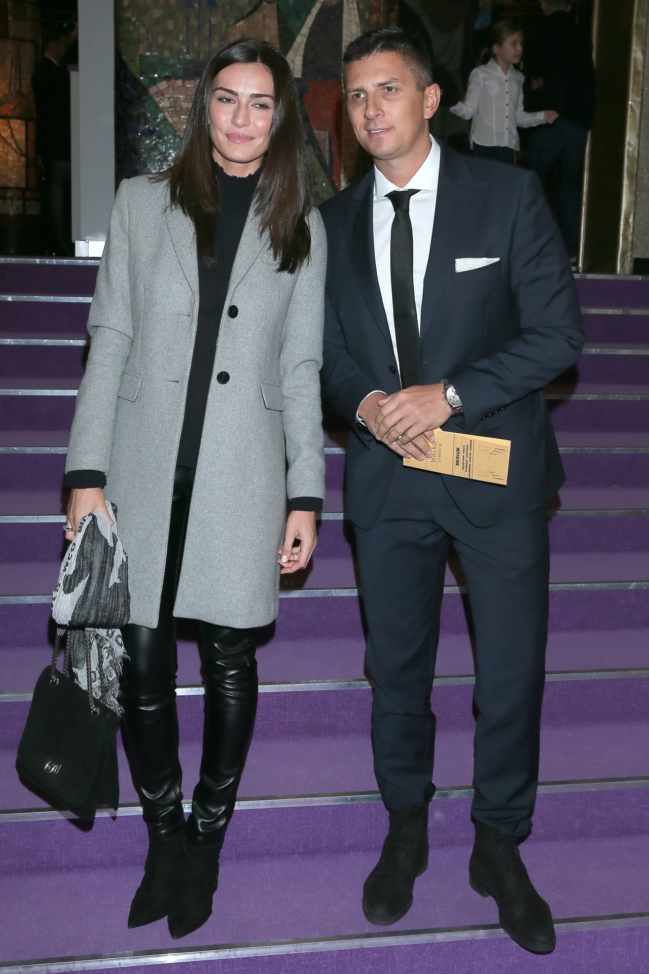 Mateusz Borek z żoną