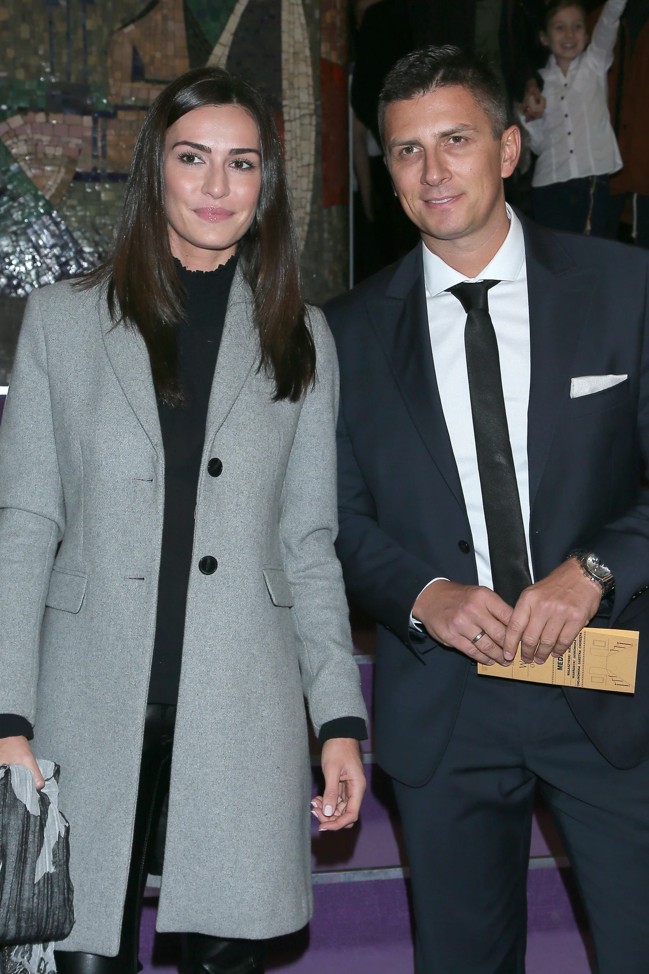 Mateusz Borek z żoną