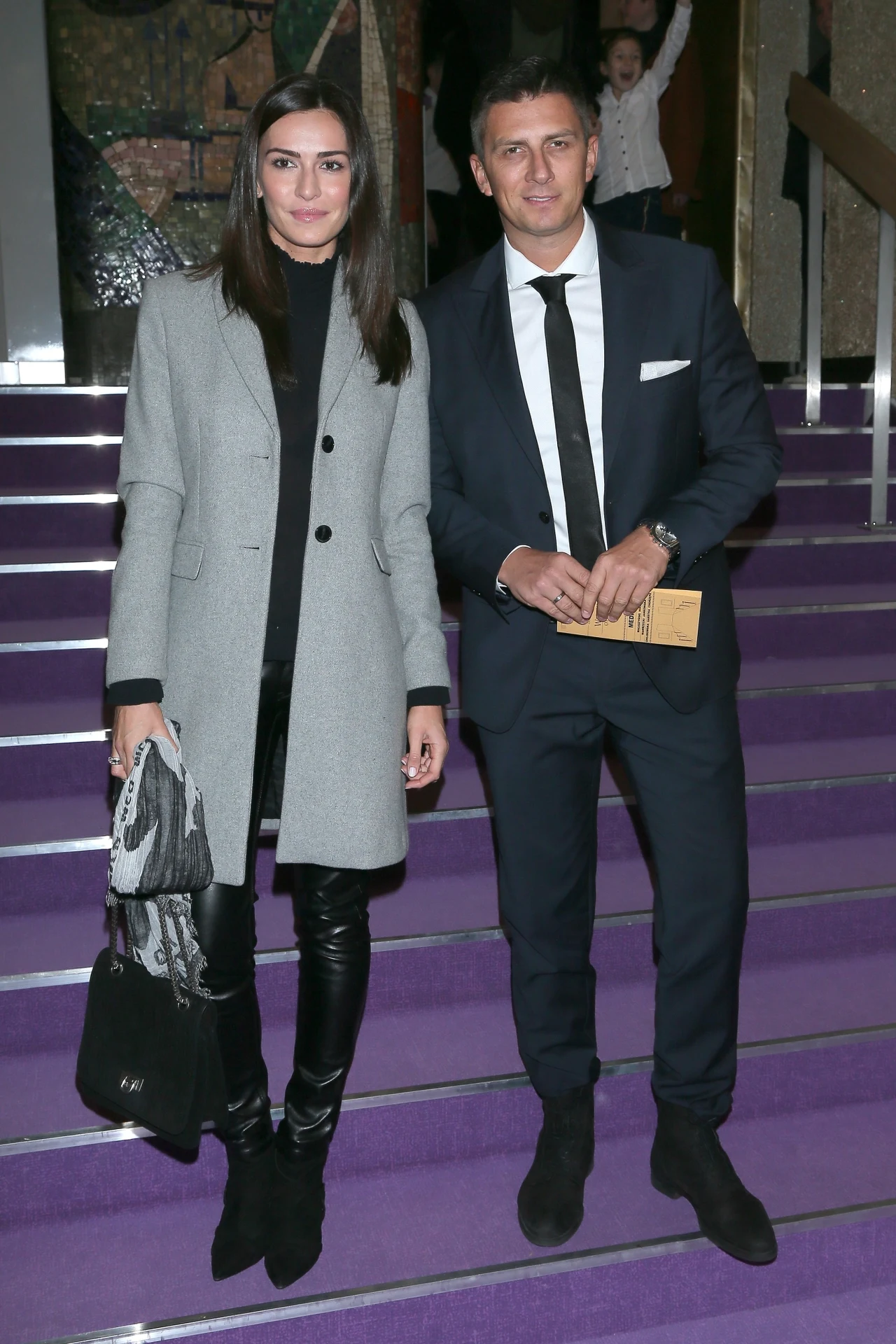 Mateusz Borek z żoną