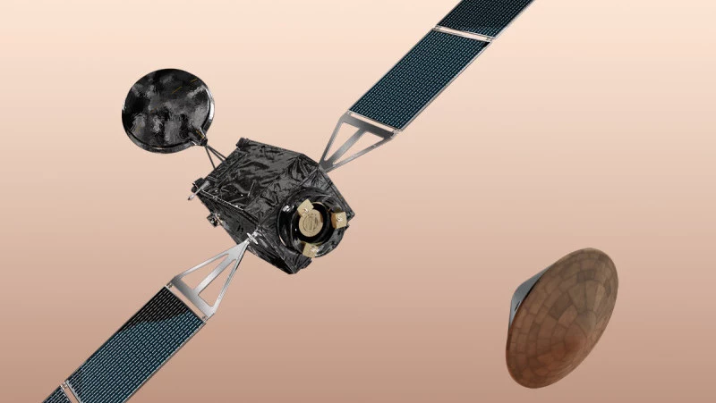 Odłączenie EDM od sondy ExoMars 2016 - wizualizacja