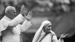 Spotkanie Matki Teresy i Jana Pawła II 