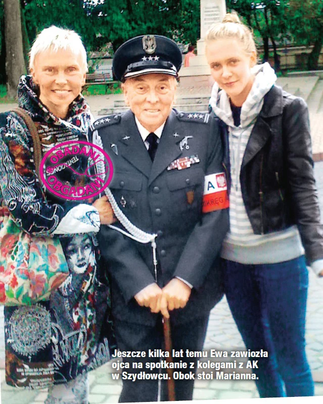 Ewa Błaszczyk z ojcem Janem i córką Marianną