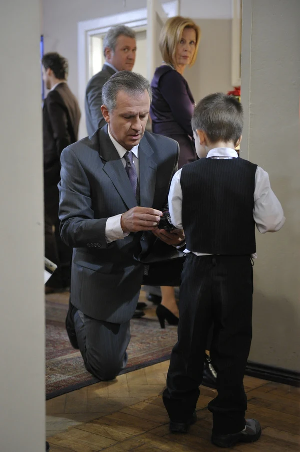 Tomasz Stockinger na planie "Klanu" Tomasz Stockinger na planie "Klanu"