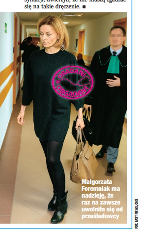 Małgorzata Foremniak w sądzie Małgorzata Foremniak w sądzie