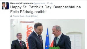 Wpis na koncie prezydenta