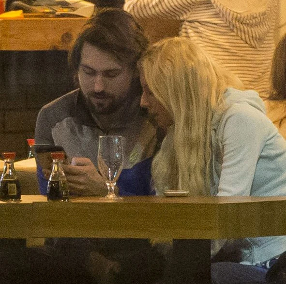 Urszula Radwańska z partnerem