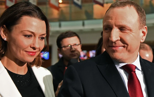 Anna Popek w towarzystwie Jacka Kurskiego