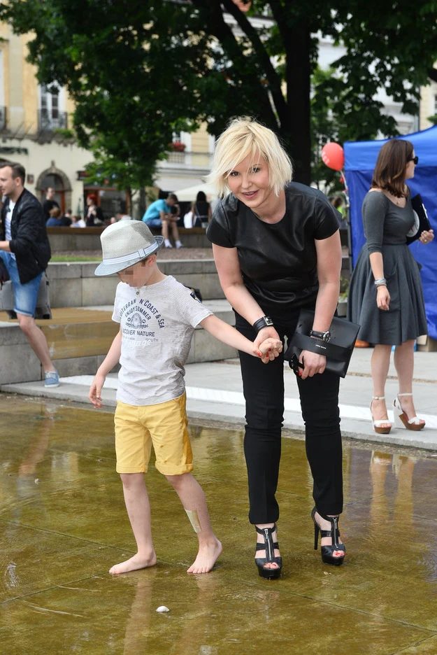 Joanna Racewicz z synem