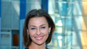 Anna Popek w budynku TVP