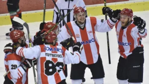 Radość hokeistów Comarchu Cracovii