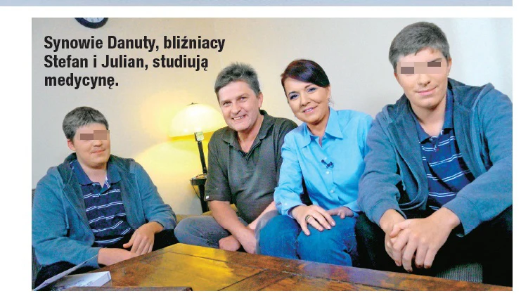 Danuta z synami i mężem Danuta z synami i mężem
