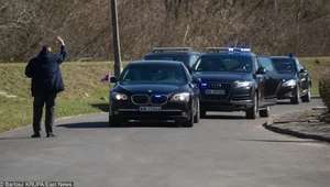 Opona ze śmietnika w BMW prezydenta była założona... z przodu!