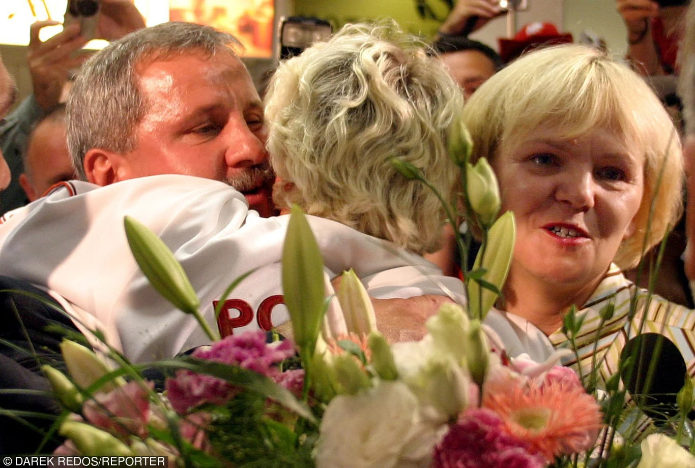 Otylia Jędrzejczak z rodzicami