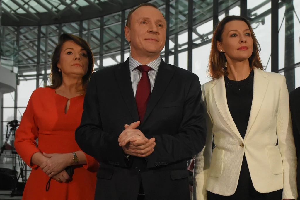 Jacek Kurski z Holecką i Popek