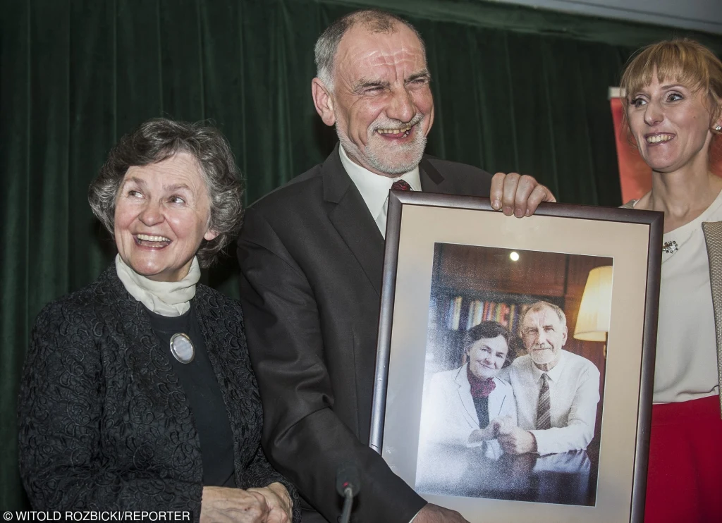 Janina i Jan Dudowie na promocji książki