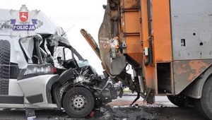 Peugeot Boxter uległ dość poważnemu uszkodzeniu