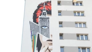 Mural z podobizną Davida Bowiego na Żoliborzu w Warszawie
