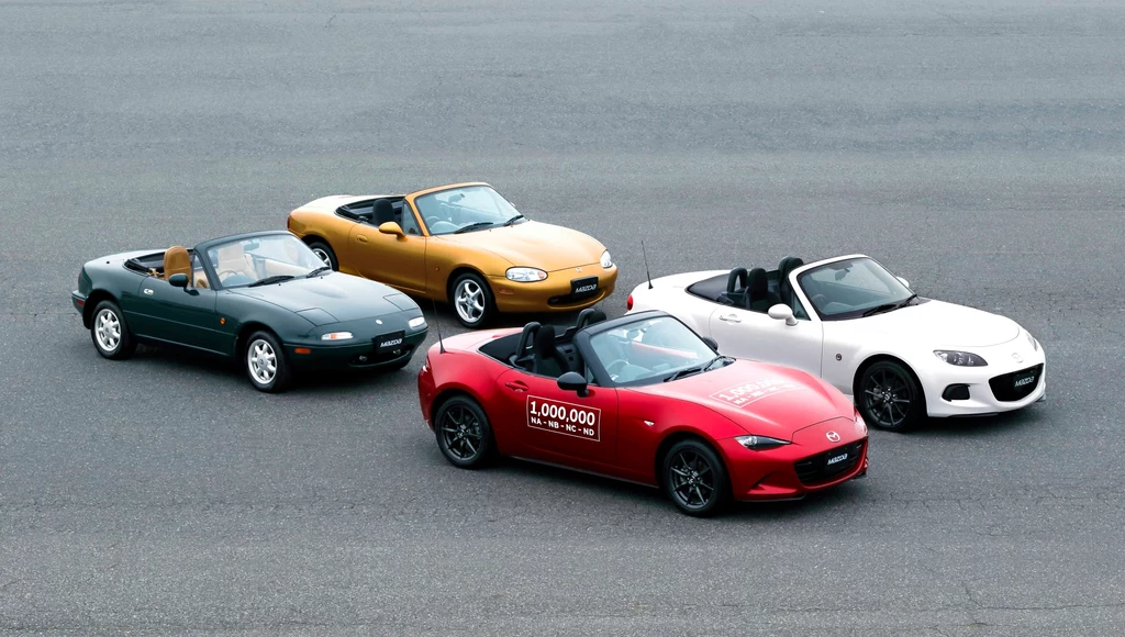 Cztery generacje Mazdy MX-5