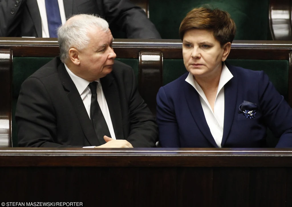 Jarosław Kaczyński i Beata Szydło Jarosław Kaczyński i Beata Szydło