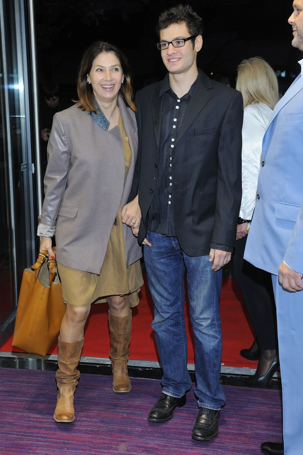 Grażyna Wolszczak z synem Filipem