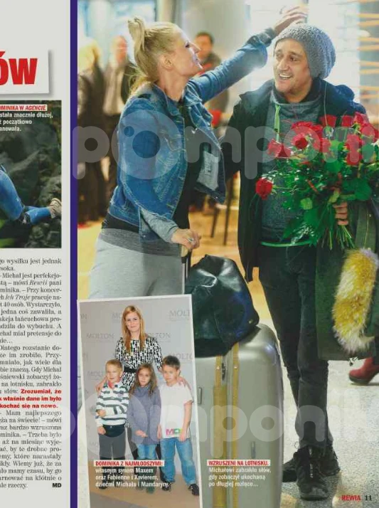 Wzruszony Michał witał Dominikę Wzruszony Michał witał Dominikę