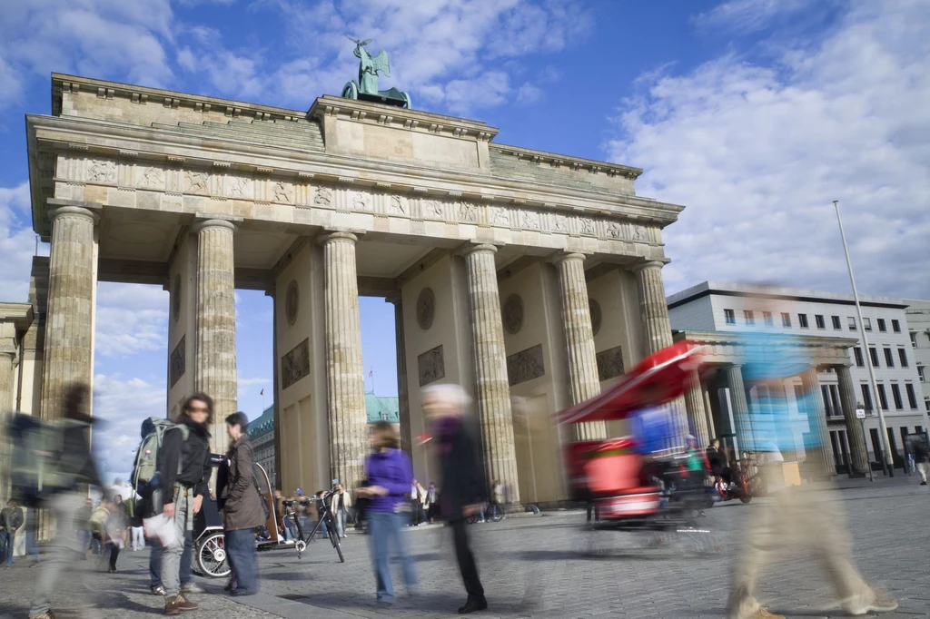 Niemcy zmagają się z inflacją i hamowaniem gospodarki. na zdj. Brama Brandenburska, Berlin