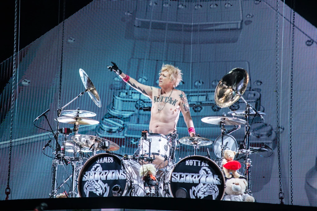 James Kottak (Scorpions) podczas ostatniego koncertu w Krakowie