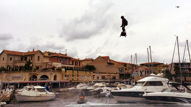 Zapata i FlyBoard Air w czasie pobijania rekordu świata