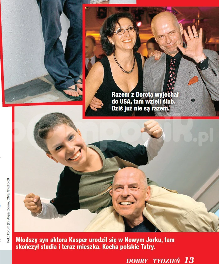 Piotr Garlicki z byłą żoną i synem Kacprem Piotr Garlicki z byłą żoną i synem Kacprem