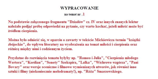 Matura 2016 - język polski poziom podstawowy Matura 2016 - język polski poziom podstawowy