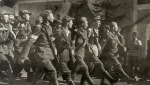 Żołnierze Brygady Świętokrzyskiej. Zdjęcie z 1945 roku