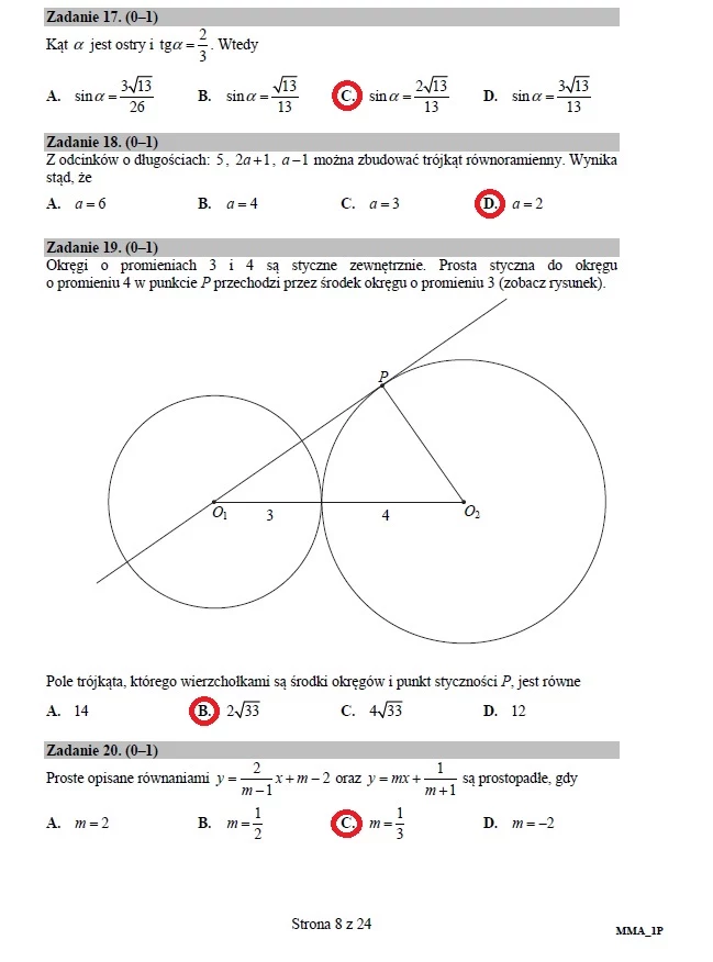 Matura z matematyki 2016 - poziom podstawowy Matura z matematyki 2016 - poziom podstawowy
