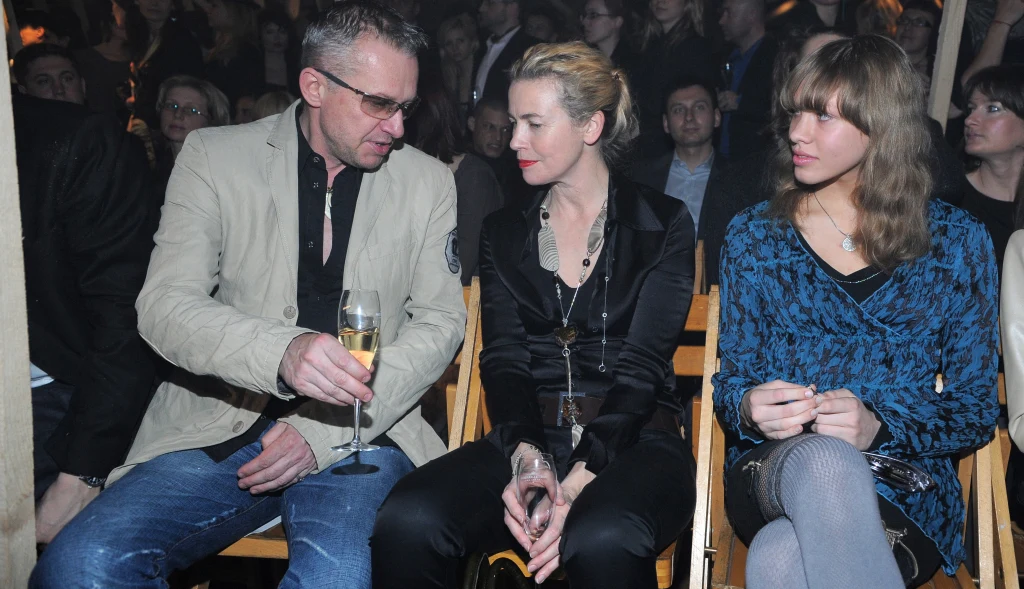 Bogusław Linda z Lidią Popiel i córką Olą