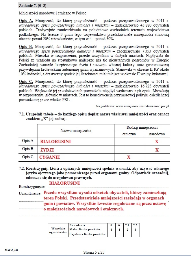 Matura 2016: WOS, poziom rozszerzony. Arkusz i odpowiedzi - Wydarzenia