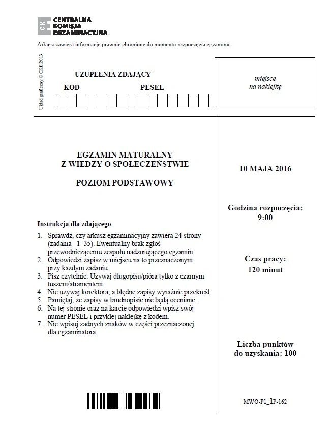 Wiedza O Społeczeństwie Poziom Podstawowy