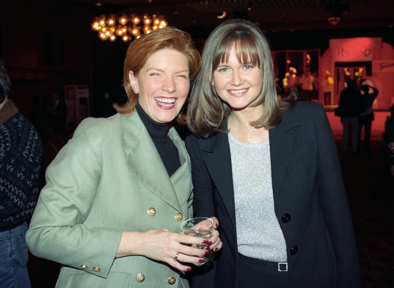 Katarzyna Dowbor i Grażyna Torbicka w 1996 roku na gali wręczenia Wiktorów