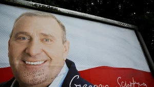 Billboard Platformy Obywatelskiej z wizerunkiem przewodniczącego partii 