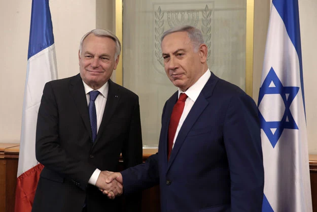 Benjamin Netanjahu i Jean-Marc Ayrault podczas spotkania w Jerozolimie Benjamin Netanjahu i Jean-Marc Ayrault podczas spotkania w Jerozolimie