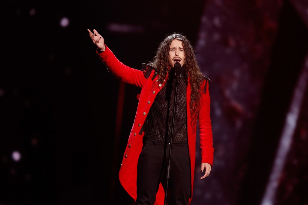 Michał Szpak w trakcie występu na Eurowizji 