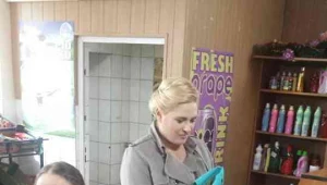 Elżbieta Romanowska na planie "Pierwszej miłości" 