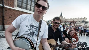 Członkowie zespołu Kraków Street Band lubią występować na krakowskim Rynku, fot. A. Federowicz