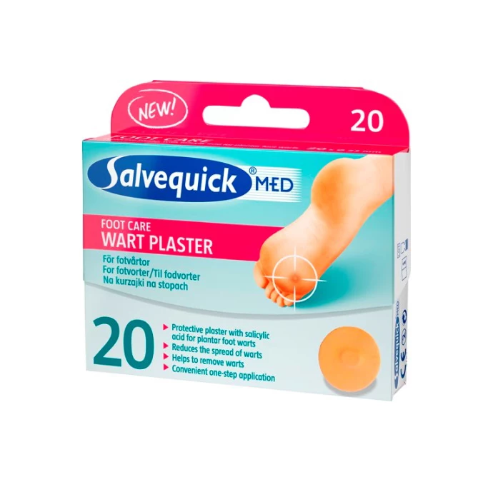 Plastry Salvequick na kurzajki Plaster Salvequick na kurzajki likwiduje kurzajki w sposób bezpieczny oraz bezbolesny. Nakładanie plastra na kurzajkę jest zabiegiem prostym i bezpiecznym, który może być wykonywany przez każdego członka rodziny. Salvequick - ochronne plastry na kurzajki z kwasem salicylowym • Pomagają bezboleśnie usunąć kurzajki i redukują ich rozprzestrzenianie się • Działają ochronne – okrywając obszar zmienionej chorobowo skory • Zastosowanie plastrów na kurzajki charakteryzuje wygodny sposób aplikacji Każdy plaster zawiera 3,3 mg (40%) kwasu salicylowego. Rekomendowana cena dla pacjenta: 25 PLN Plastry Salvequick na kurzajki Plaster Salvequick na kurzajki likwiduje kurzajki w sposób bezpieczny oraz bezbolesny. Nakładanie plastra na kurzajkę jest zabiegiem prostym i bezpiecznym, który może być wykonywany przez każdego członka rodziny. Salvequick - ochronne plastry na kurzajki z kwasem salicylowym • Pomagają bezboleśnie usunąć kurzajki i redukują ich rozprzestrzenianie się • Działają ochronne – okrywając obszar zmienionej chorobowo skory • Zastosowanie plastrów na kurzajki charakteryzuje wygodny sposób aplikacji Każdy plaster zawiera 3,3 mg (40%) kwasu salicylowego. Rekomendowana cena dla pacjenta: 25 PLN