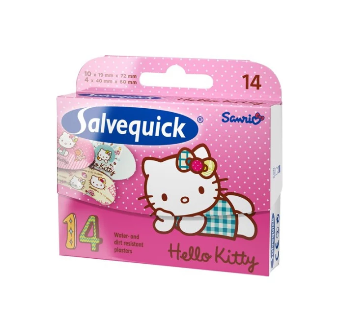 Plastry Salvequick dla dzieci Plastry Salvequick dla dzieci to więcej niż zwykłe plastry. Bajkowe, kolorowe wzory pomagają odwrócić uwagę dziecka od przykrego zdarzenia, jakim jest skaleczenie. Warstwa wierzchnia plastra wykonana jest z zaawansowanego materiału, pozwalającego oddychać delikatnej skórze dziecka. Plastry Salvequick dla dzieci: • Są bardzo elastyczne i trwałe (długo pozostające na skórze) • odporne na wodę i zabrudzenia • posiadają wysokochłonny opatrunek nieprzyklejający się do rany • idealne dla aktywnych dzieci Rekomendowana cena dla pacjenta: Salvequick Hello Kitty 14 szt. – 8,5 PLN Salvequick Minionki 20 szt. – 8,5 PLN Plastry Salvequick dla dzieci Plastry Salvequick dla dzieci to więcej niż zwykłe plastry. Bajkowe, kolorowe wzory pomagają odwrócić uwagę dziecka od przykrego zdarzenia, jakim jest skaleczenie. Warstwa wierzchnia plastra wykonana jest z zaawansowanego materiału, pozwalającego oddychać delikatnej skórze dziecka. Plastry Salvequick dla dzieci: • Są bardzo elastyczne i trwałe (długo pozostające na skórze) • odporne na wodę i zabrudzenia • posiadają wysokochłonny opatrunek nieprzyklejający się do rany • idealne dla aktywnych dzieci Rekomendowana cena dla pacjenta: Salvequick Hello Kitty 14 szt. – 8,5 PLN Salvequick Minionki 20 szt. – 8,5 PLN