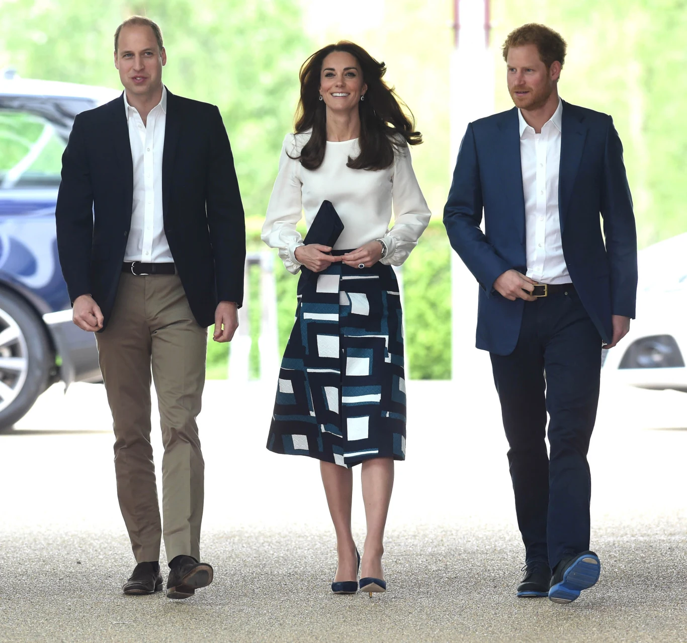Książę William, księżna Kate i książę Harry