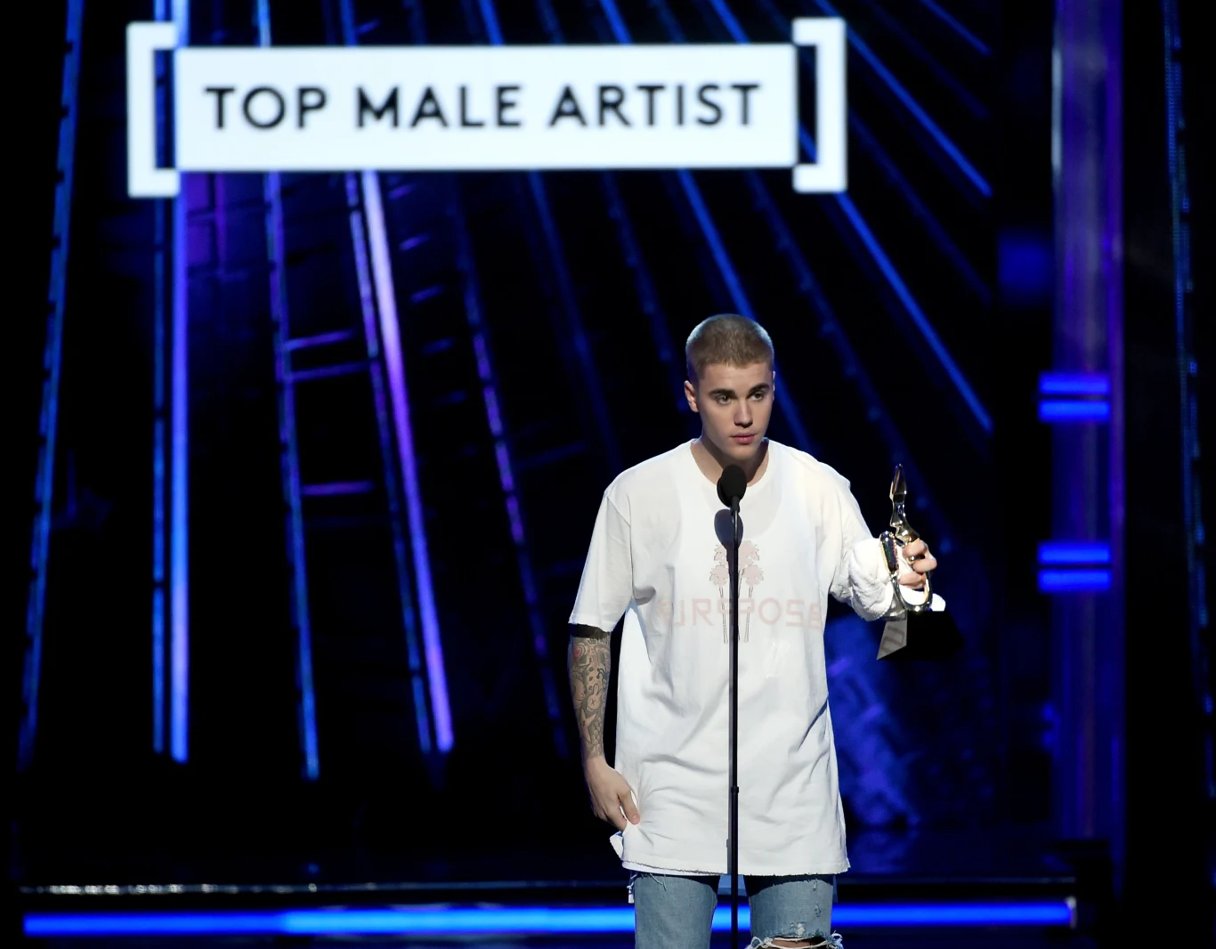 Justin Bieber podczas Billboard Music Awards 2016 Justin Bieber podczas Billboard Music Awards 2016