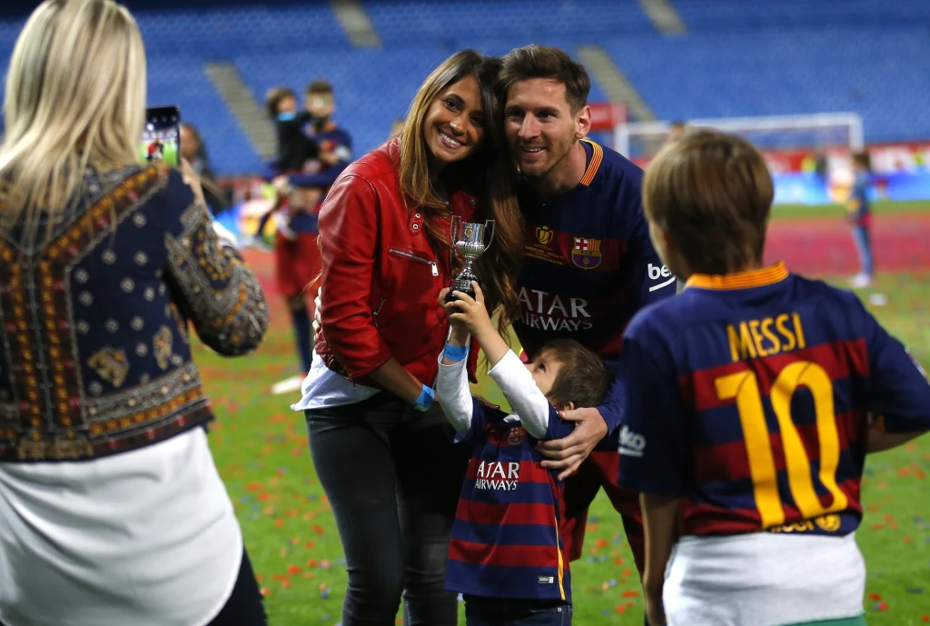 Leo Messi z żoną Leo Messi z żoną