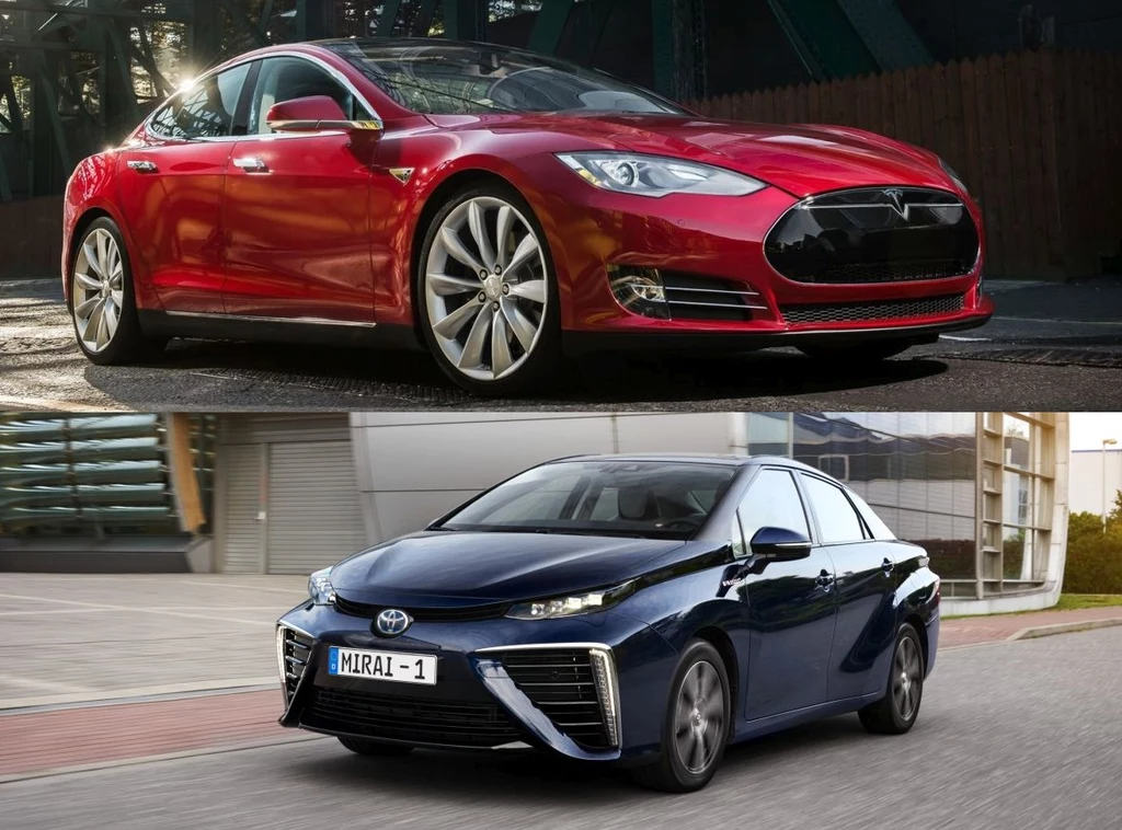 Tesla Model S i Toyota Mirai