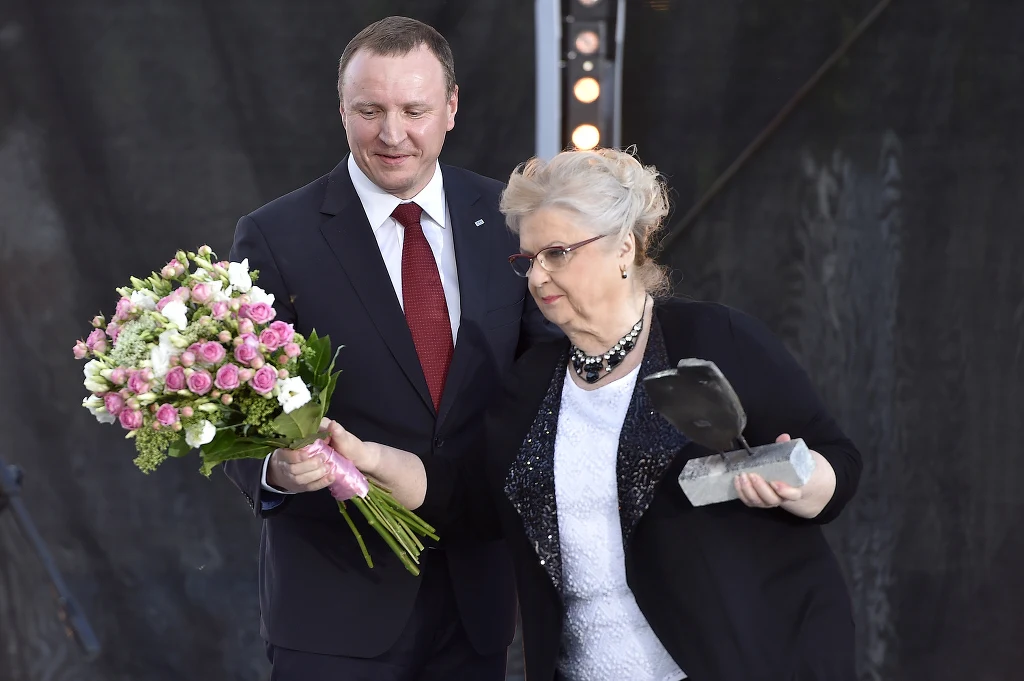 Jacek Kurski i Stanisława Celińska Jacek Kurski i Stanisława Celińska
