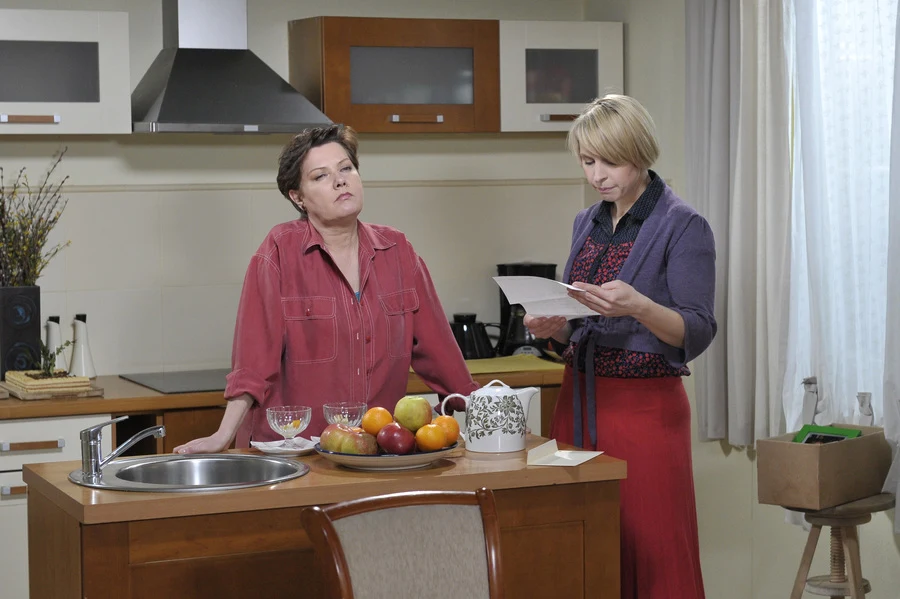 Agnieszka Kotulanka na planie "Klanu"