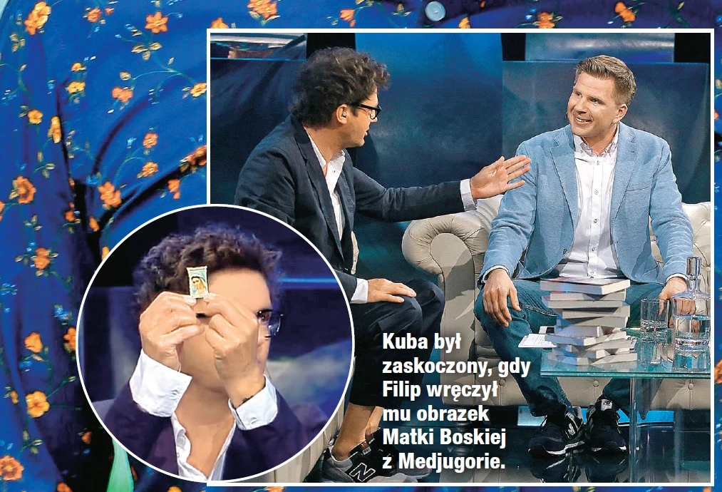 Filip wręczył obrazek Kubie